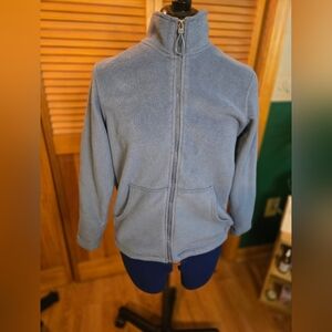 Pappagallo Blue Fleece  with Full-Length Zipper Womens Jacket